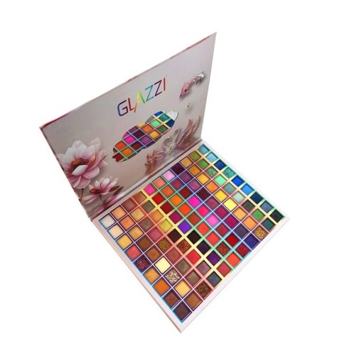 Paleta de sombras de ojos coloridas, paleta profesional de 99 colores con brillo de espejo y sombras mate, alta pigmentación V248