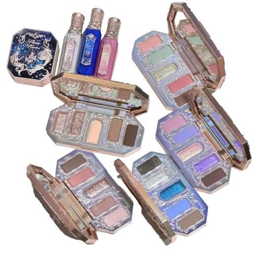 Paleta de sombras de ojos con brillo y mate, 5 colores, paleta de sombras de ojos de lujo, resistente al agua