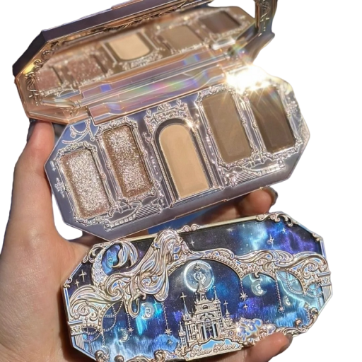 Paleta de sombras de ojos de lujo Sombras con purpurina 5 colores Resistente al agua