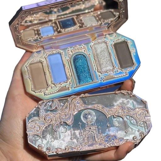 Paleta de sombras de olhos de luxo Sombras brilhantes 5 cores À prova de água