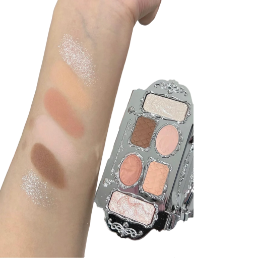Paleta de sombras de olhos luxuosa Sombras brilhantes 6 cores À prova d'água