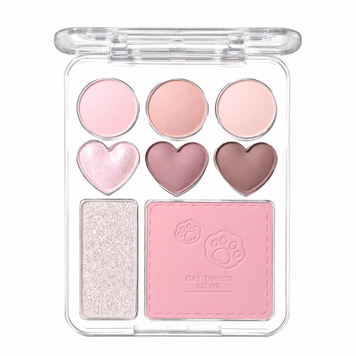 Palete de sombras 8 cores 9,4 g Acabamento mate, brilhante e cintilante Sombras de olhos à prova d'água de longa duração Maquilhagem iluminadora