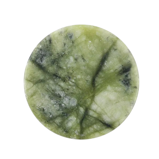 Palette adesive per ciglia 5 cm Pietra di giada rosa-verde Supporto per colla durante l'applicazione delle ciglia Base per trucco riutilizzabile