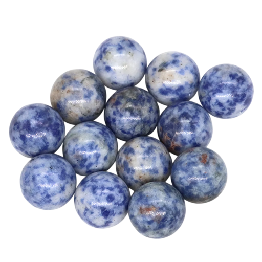 Palline naturali in giada blu maculata 16 mm 5 pz Perline per la creazione di gioielli Pietre minerali Pietra semipreziosa Decorazione naturale