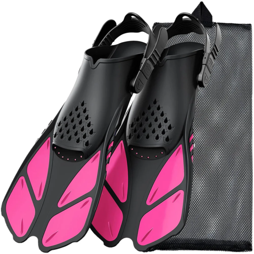 Palmes en silicone pour snorkeling avec boucles réglables Ouvertures au talon Antidérapantes idéales pour la plongée et la natation en mer