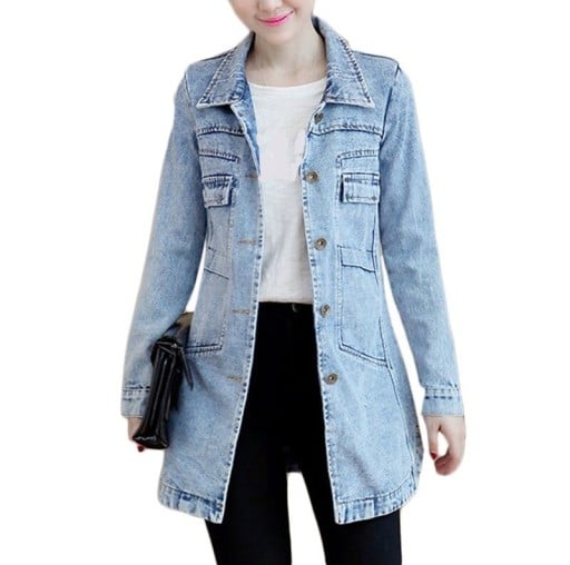 Palton de damă din denim P1981