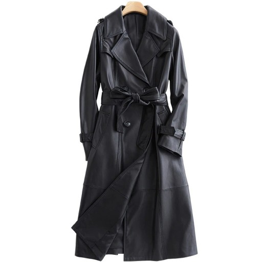 Palton din piele pentru femei P14391