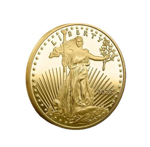 Pam commemorative gold coin Statue of Liberty 4 cm new classic postmodern style three-dimensional 3D relief collector coin