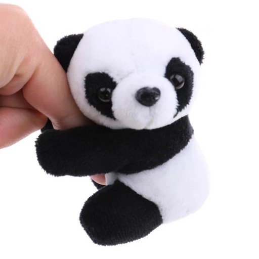 Panda Plüss Játék 9 cm Mini Ölelő Panda Kis Puha Figura Összekulcsolt Mancsok Dekoráció Ajándék ölelnivaló Társ Aranyos Plüss Játék