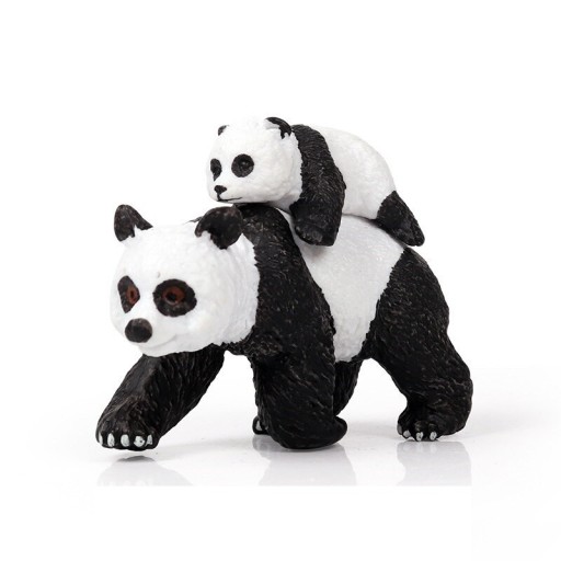 Panda- und Jungtierfigur