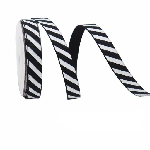 Panglica cu dungi 16 mm x 9,1 m Panglica decorativa pentru cadouri Creatii creative Panglica decorativa pentru ambalare Artizanat Decoratiuni de Craciun si sarbatori