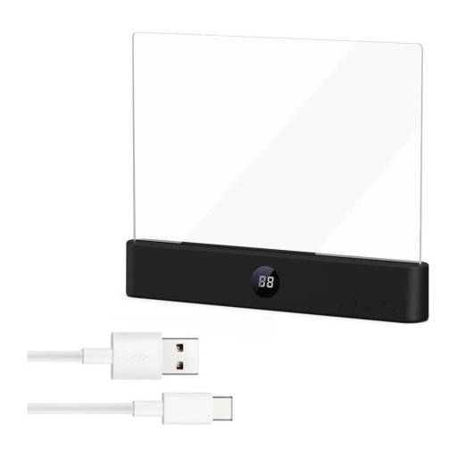 Panneau lumineux LED pour la lecture de livres Rechargeable 1200 mAh 3 couleurs de lumière Dimming progressif Minuteur 0 à 99 min USB-C Noir Pour lire