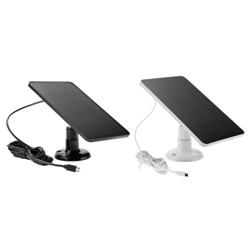 Pannello solare 10W 5V 17,5x12 cm Monocristallino IP65 Supporto girevole a 360° Micro USB e Type-C Caricatore per telecamera Illuminazione Casa