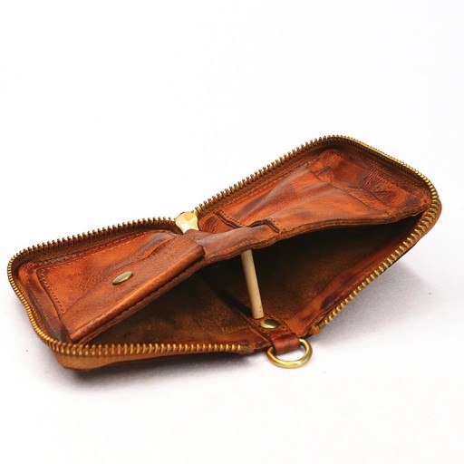 Pánska kožená peňaženka malá s retiazkou