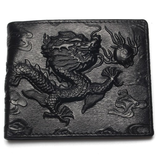 Pánská kožená peněženka s drakem M500