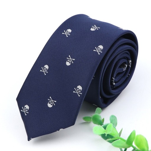 Pánská kravata s lebkou T1217
