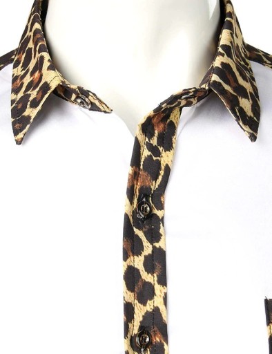 Pánská leopardí košile F617