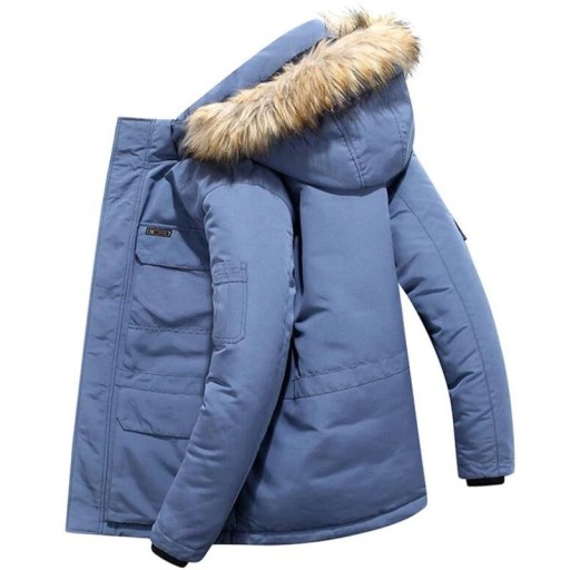 Pánska zimná bunda s kapucňou S52
