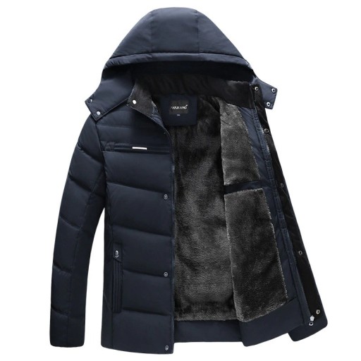 Pánská zimní bunda s kapucí A1802