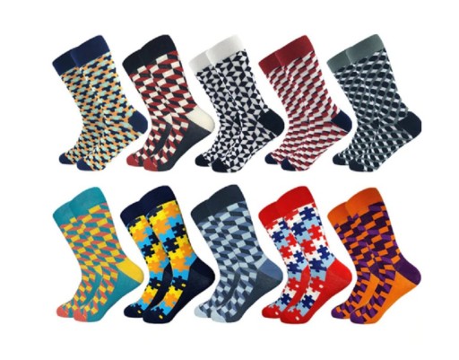 Pánské barevné ponožky - 10 párů