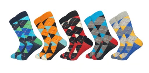 Pánske farebné ponožky - 5 párov