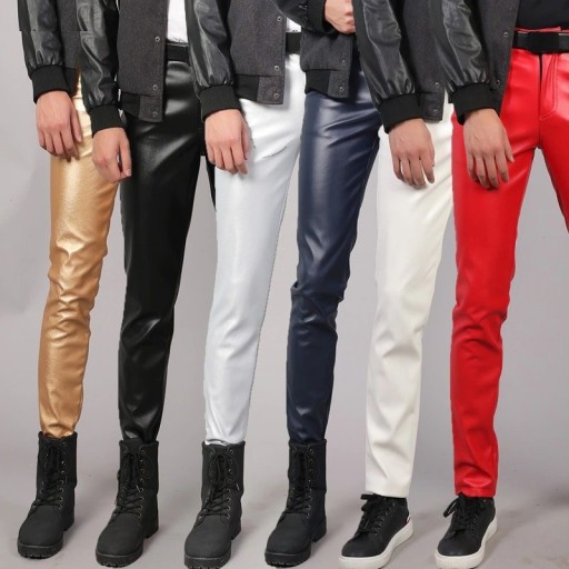 Pánské kožené kalhoty F1590