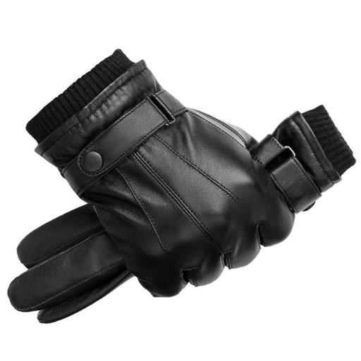 Pánske kožené rukavice - Čierne