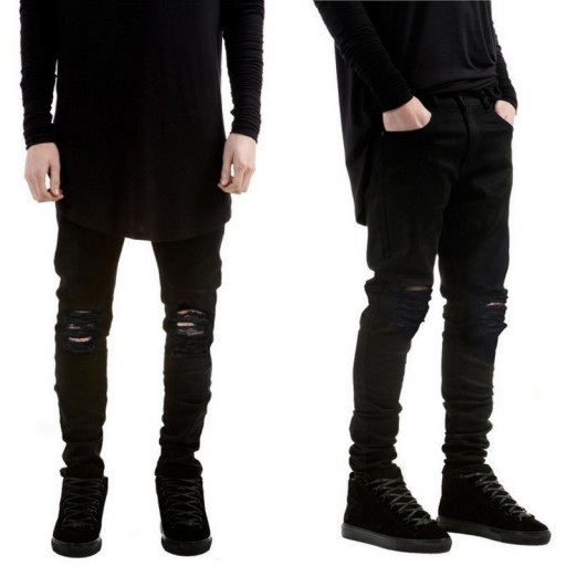 Pánske moderné džínsy - Čierne