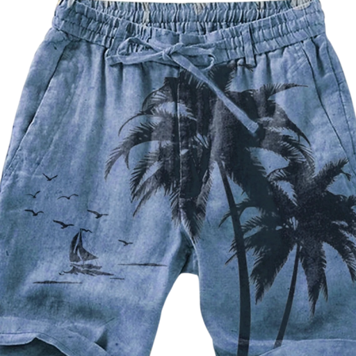 Pánske šortkové plavky Polyester Jednofarebné Potisky palm Na šnúrku S kapsami Letné plážové k bazénu