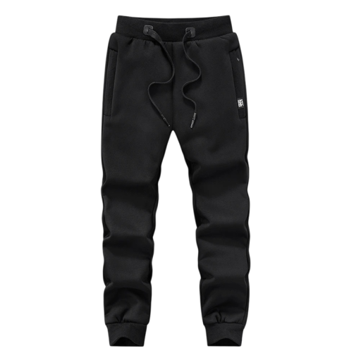 Pánske tepláky jednofarebné na šnúrku s vreckami bavlna spandex Pohodlné a flexibilné pre voľný čas a športové aktivity