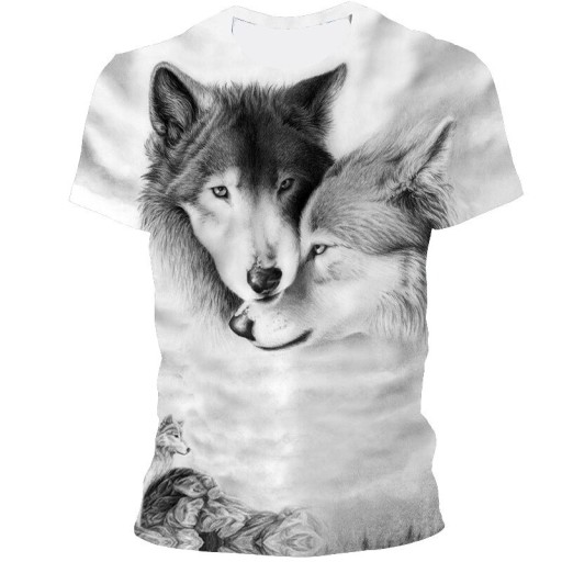 Pánske tričko s potlačou vlka T2081