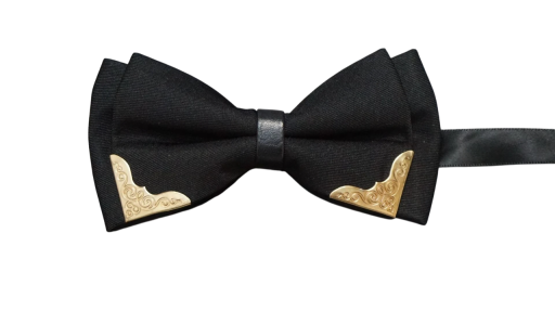 Pánský dvojitý motýlek s kovovým okrajem Elegantní módní doplněk Luxusní design Formální styl Kvalitní materiál Pro svatby plesy večírky