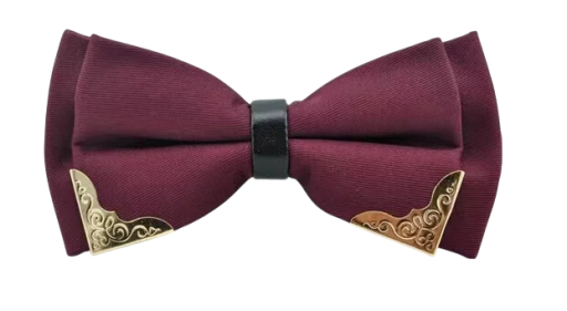 Pánský dvojitý motýlek s kovovým okrajem Elegantní módní doplněk Luxusní design Formální styl Kvalitní materiál Pro svatby plesy večírky Smoking Oblek