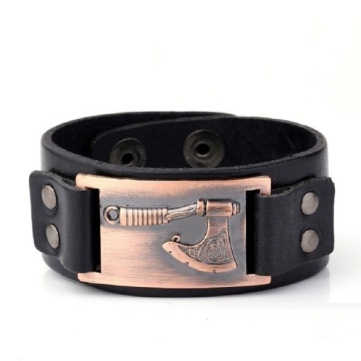 Pánský kožený vikingský náramek H685