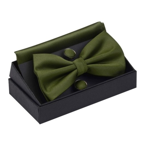 Pánský motýlek, kapesník a manžetové knoflíčky T1309