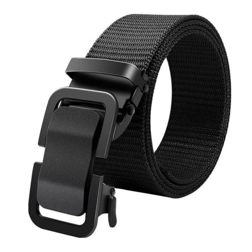 Pánsky nylonový opasok 120 x 3,5 cm Pevný nastaviteľný opasok s automatickou kovovou prackou Outdoor športový štýl Ľahký na každodenné