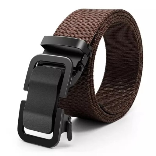 Pánsky nylonový opasok 120 x 3,5 cm Pevný nastaviteľný opasok s automatickou kovovou prackou Outdoor športový štýl Ľahký na každodenné nosenie
