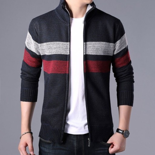 Pánsky sveter na zips A1861