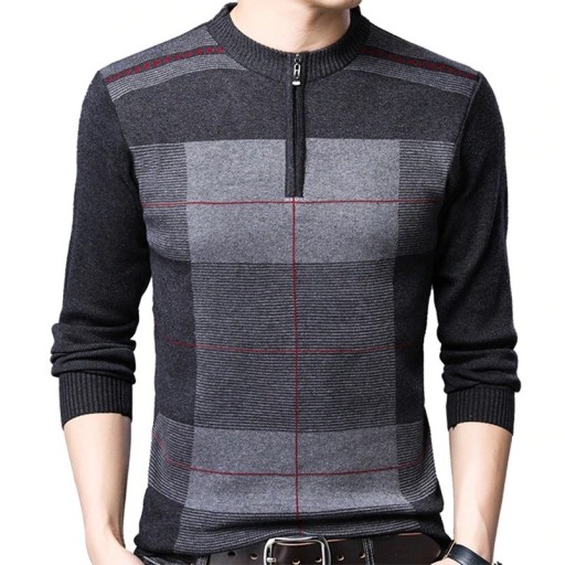 Pánsky sveter so zipsom F205