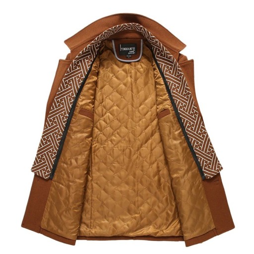Pánský zimní vlněný kabát S61
