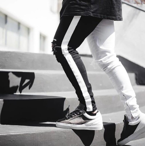 Pantalones bicolor para hombre