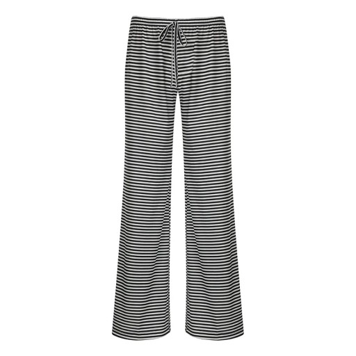 Pantalones casuales a rayas holgados con cordones para mujer, cómodos pantalones de lino con cintura elástica, pantalones transpirables para primavera y verano.