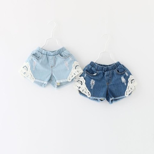 Pantalones cortos de niña con encaje J1267