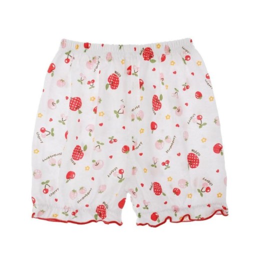 Pantalones cortos de niña con estampado de cerezas