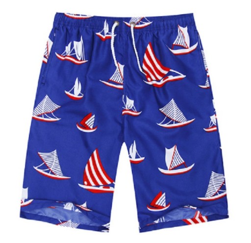 Pantalones cortos de verano para parejas con barcos