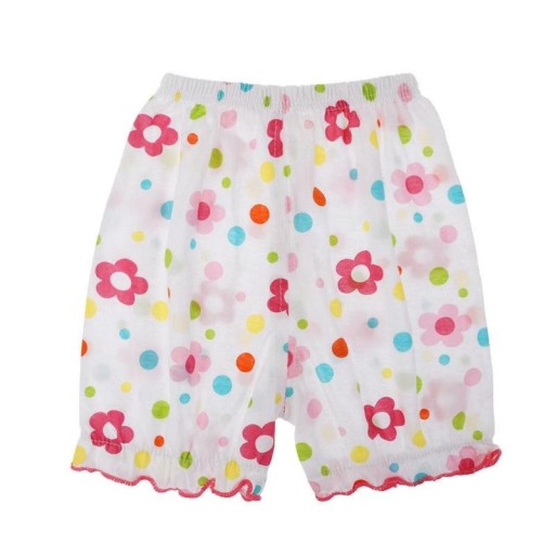 Pantalones cortos para niñas con estampado de flores