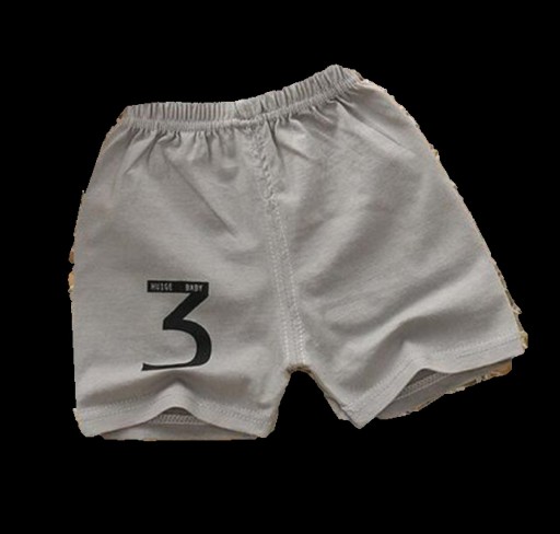 Pantalones cortos para niños con el número 3 - Grises