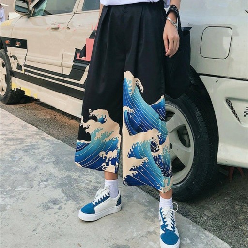Pantalones holgados de mujer con estampado
