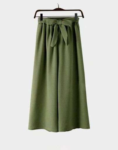 Pantalones holgados de mujer con lazo