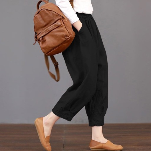 Pantalones holgados de talla grande para mujer